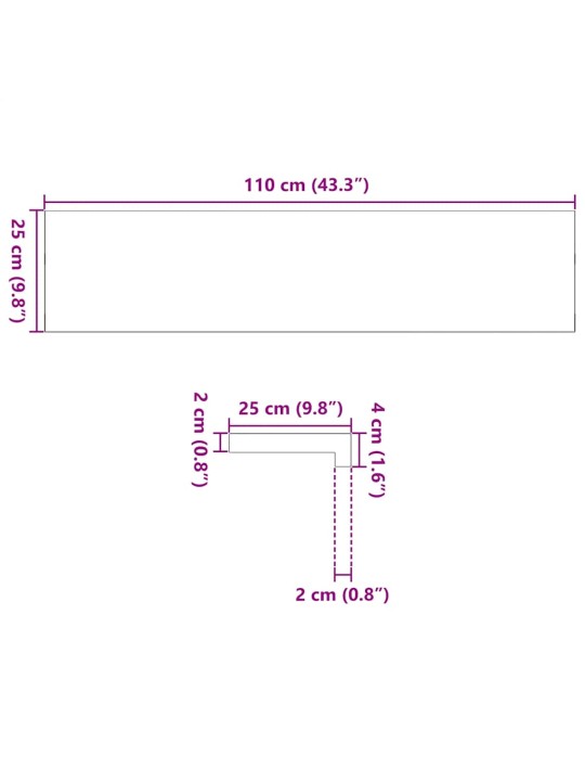 Askelmat 4 kpl käsittelemätön 110x25x2 cm täysi tammi