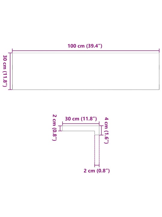 Askelmat 4 kpl käsittelemätön 100x30x2 cm täysi tammi