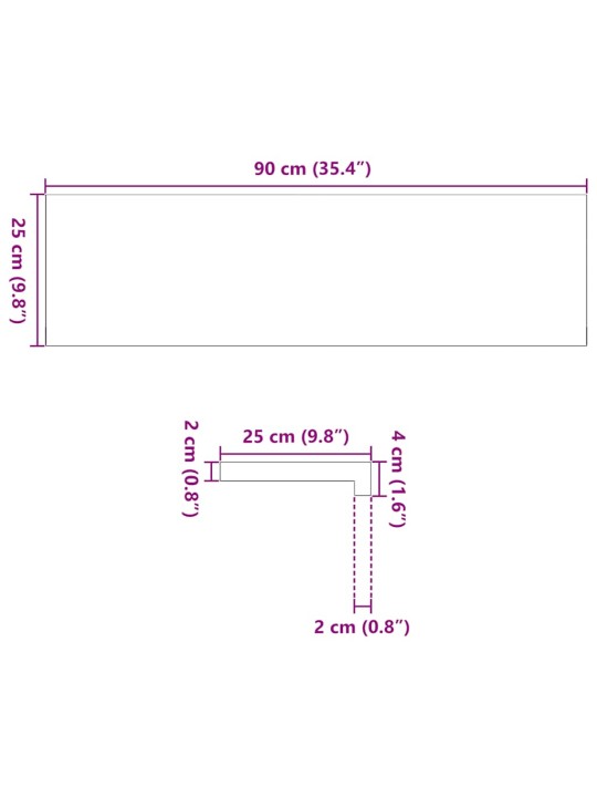 Askelmat 8 kpl käsittelemätön 90x25x2 cm täysi tammi