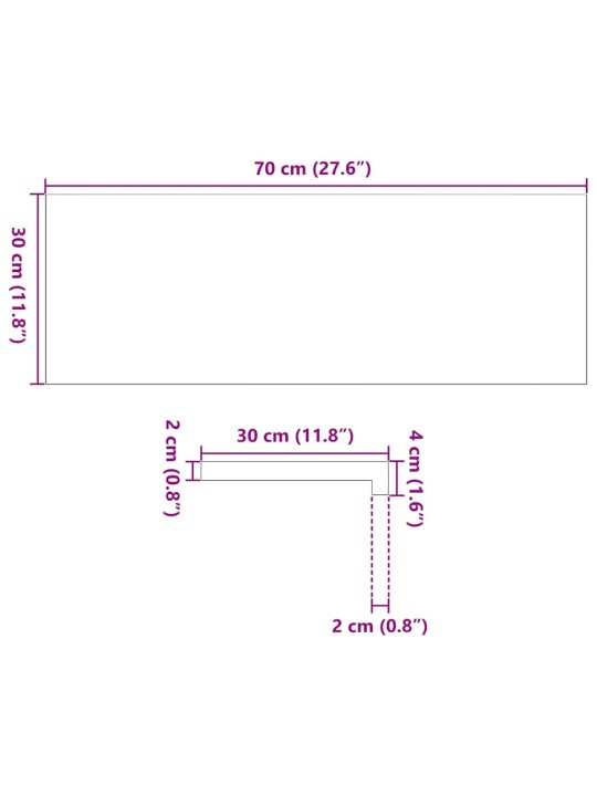 Askelmat 12 kpl käsittelemätön 70x30x2 cm täysi tammi