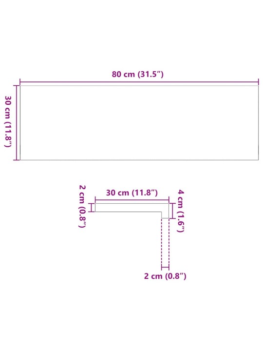 Askelmat 12 kpl käsittelemätön 80x30x2 cm täysi tammi