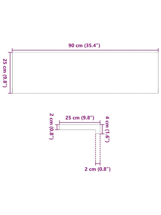 Askelmat 4 kpl vaaleanruskea 90x25x2 cm täysi tammi