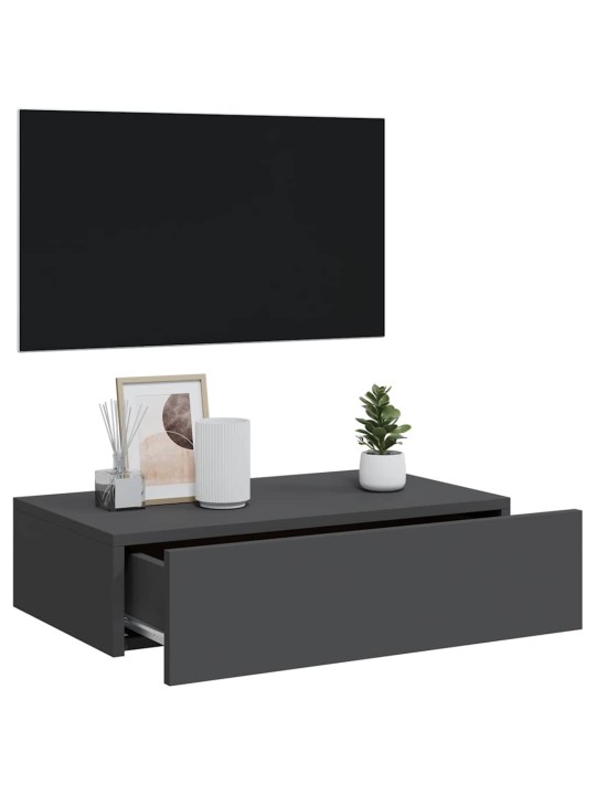 TV-kaappi LED-valoilla Harmaa 60x35x15,5 cm