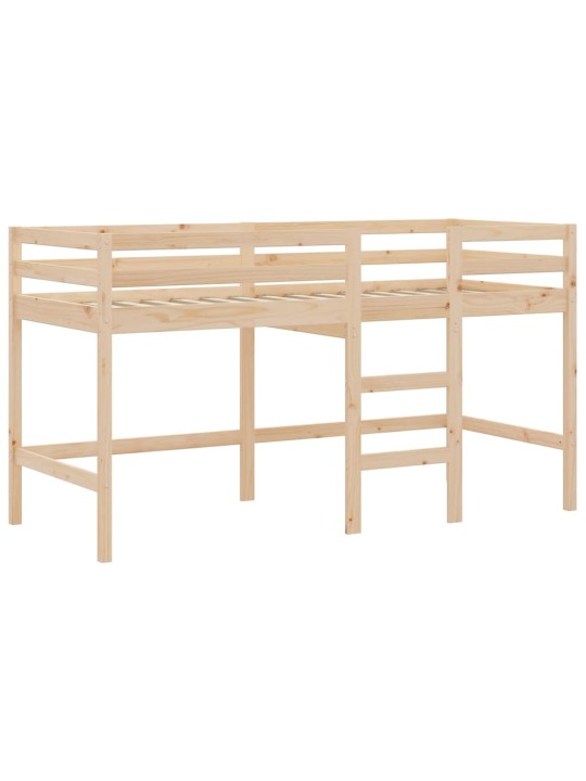 Lasten parvisänky verhoilla pinkki 90x190 cm täysi mänty