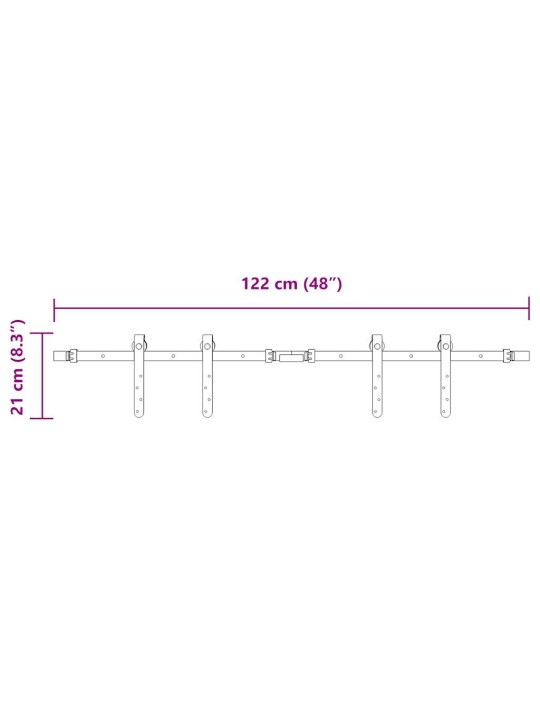 Liukukaapin ovisarja 122 cm hiiliteräs