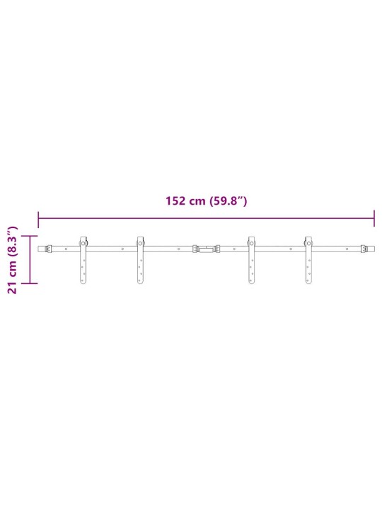 Liukukaapin ovisarja 152 cm hiiliteräs