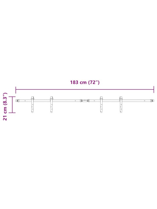 Liukukaapin ovisarja 183 cm hiiliteräs