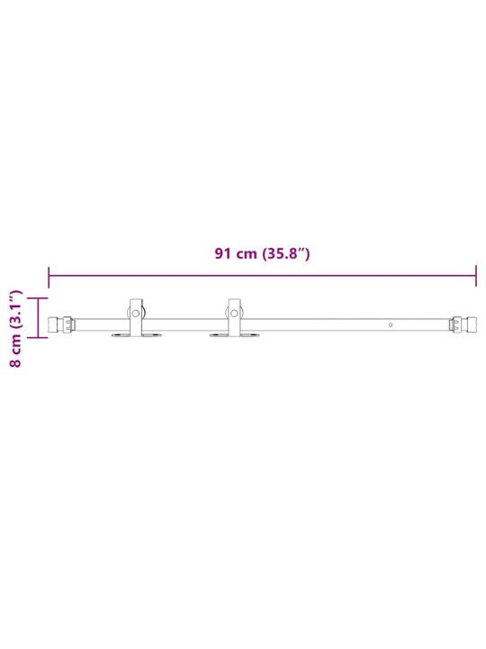 Liukukaapin ovisarja 91 cm hiiliteräs