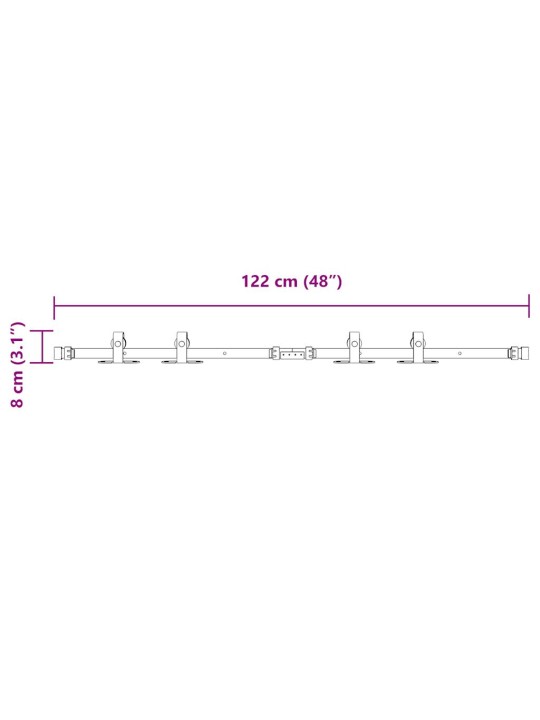 Liukukaapin ovisarja 122 cm hiiliteräs