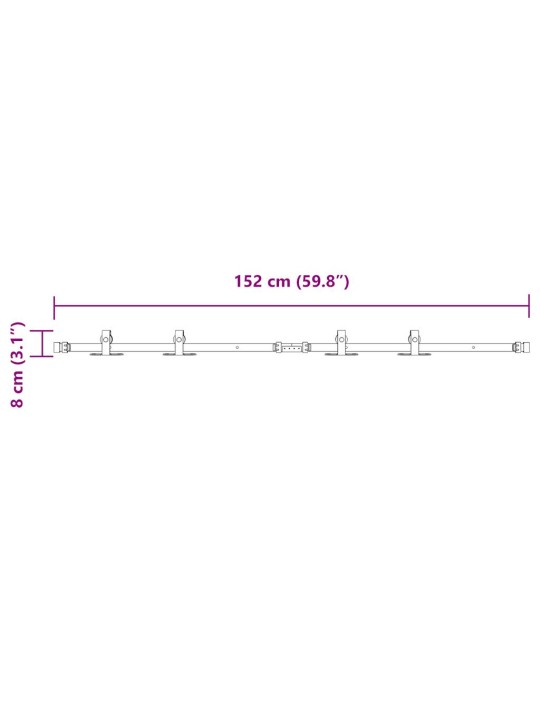 Liukukaapin ovisarja 152 cm hiiliteräs