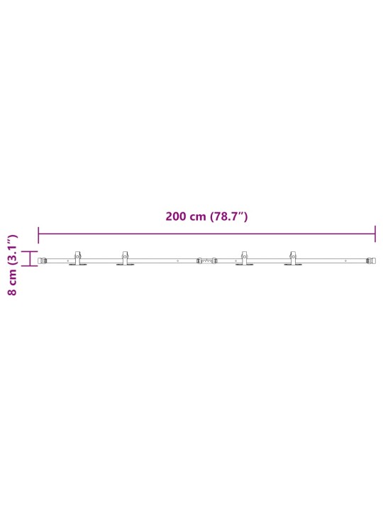 Liukukaapin ovisarja 200 cm hiiliteräs