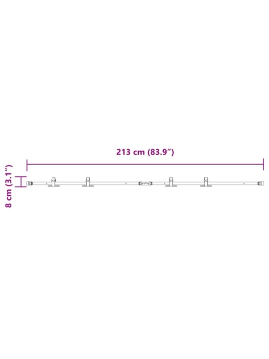 Liukukaapin ovisarja 213 cm hiiliteräs