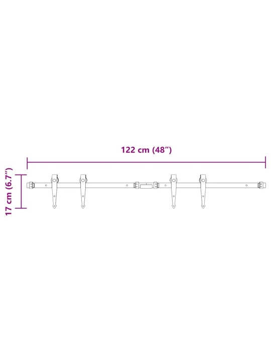 Liukukaapin ovisarja 122 cm hiiliteräs