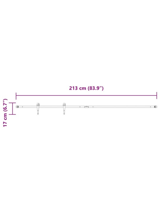 Liukukaapin ovisarja 213 cm hiiliteräs