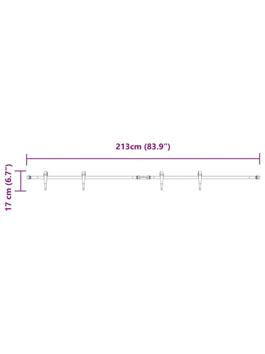 Liukukaapin ovisarja 213 cm hiiliteräs