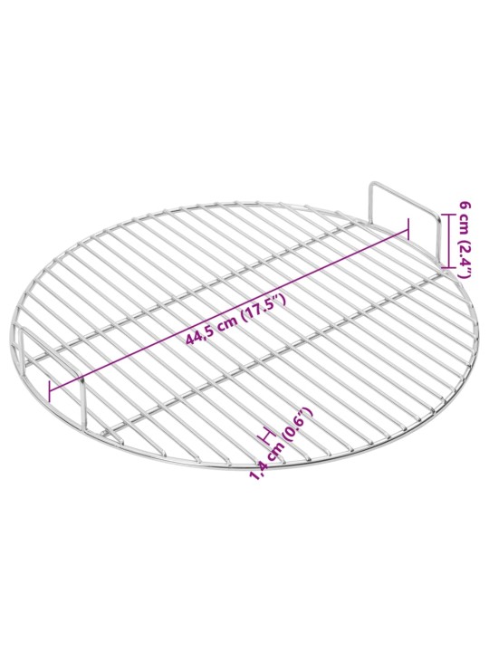 Grilliritilä kahvoilla pyöreä Ø44,5 cm 304 ruostumaton teräs