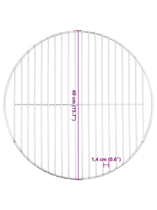 Grilliritilä pyöreä Ø40 cm 304 ruostumaton teräs