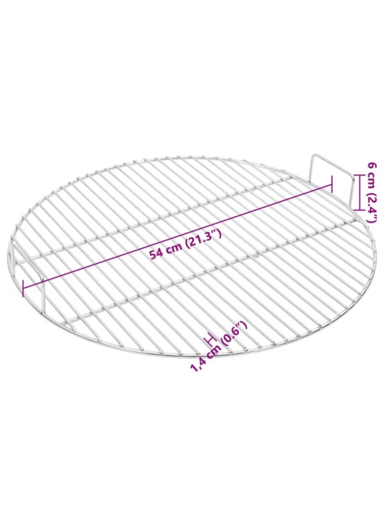 Grilliritilä kahvoilla pyöreä Ø54 cm 304 ruostumaton teräs