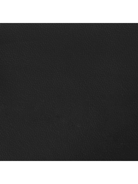 Sängynrunko ilman patjaa musta double faux leather