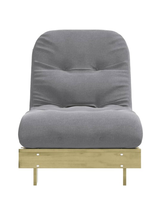 Futon vuodesohva patjalla 70x206x11 cm kyllästetty mänty