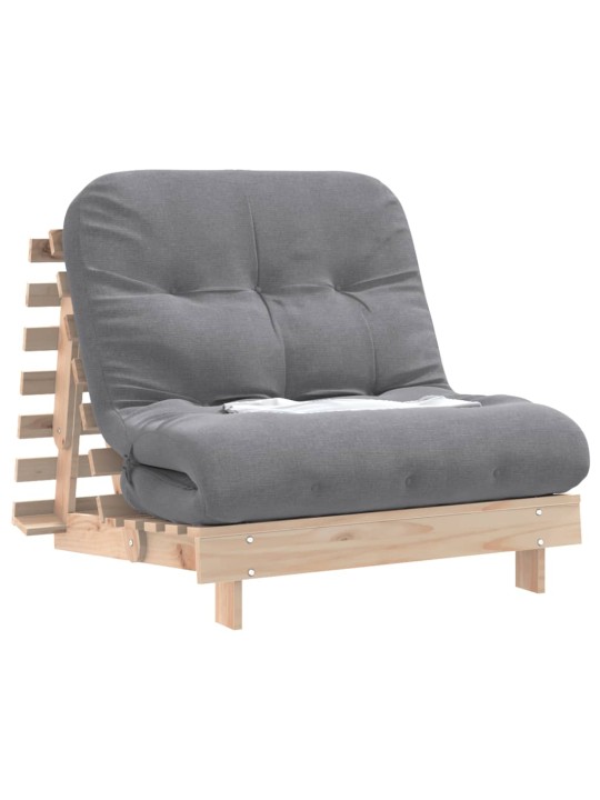 Futon vuodesohva patjalla 80x206x11 cm täysi mänty