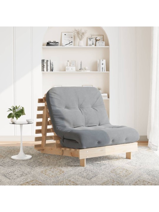 Futon vuodesohva patjalla 80x206x11 cm täysi mänty