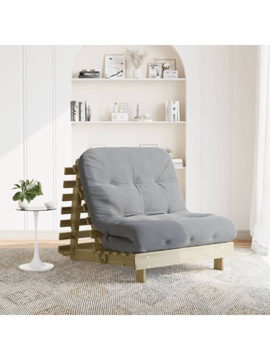 Futon vuodesohva patjalla 80x206x11 cm kyllästetty mänty