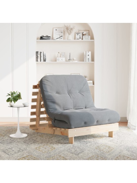 Futon vuodesohva patjalla 90x206x11 cm täysi mänty