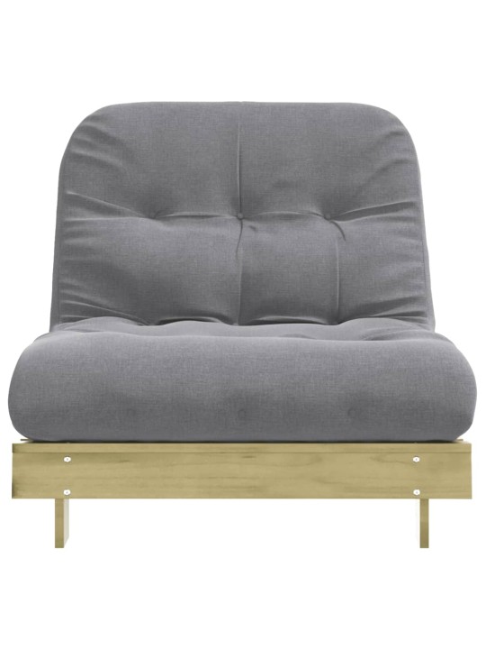 Futon vuodesohva patjalla 90x206x11 cm kyllästetty mänty