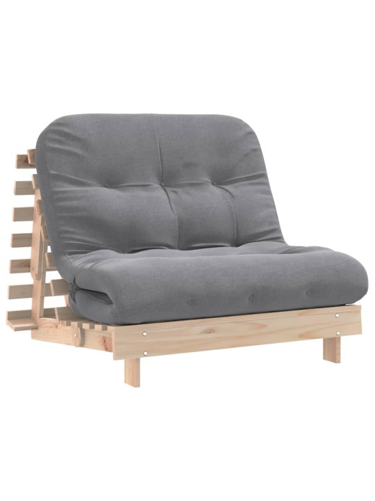 Futon vuodesohva patjalla 100x206x11 cm täysi mänty