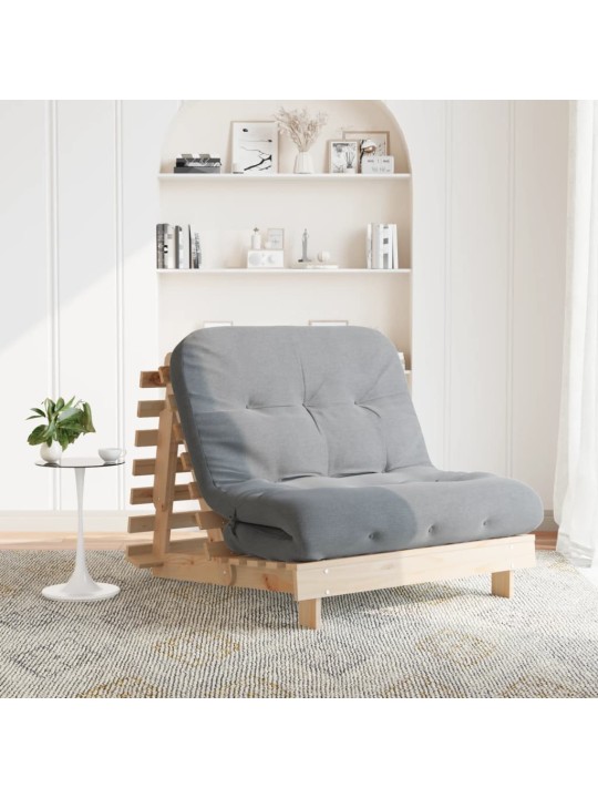 Futon vuodesohva patjalla 100x206x11 cm täysi mänty