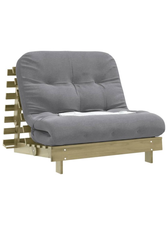 Futon vuodesohva patjalla 100x206x11 cm kyllästetty mänty