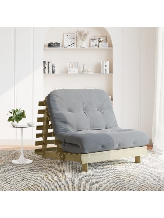 Futon vuodesohva patjalla 100x206x11 cm kyllästetty mänty