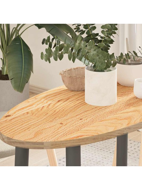 Pöytälevy 80x40x2 cm massiivipuutammea ovaali