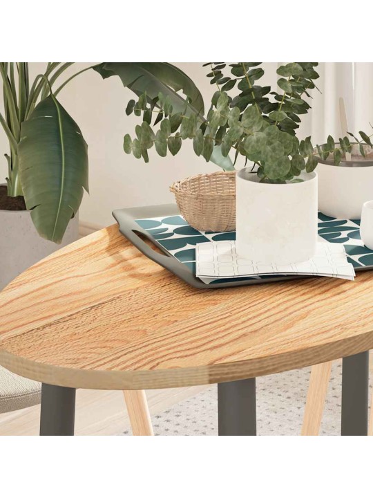 Pöytälevy 100x50x2 cm massiivipuutammea ovaali