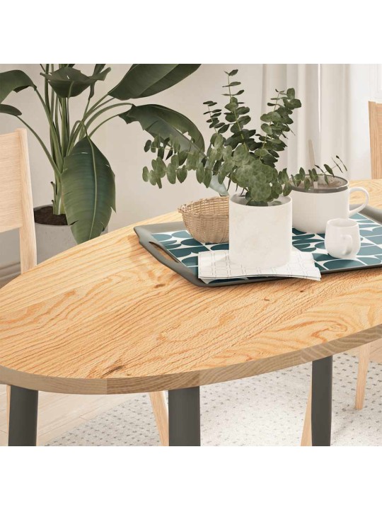 Pöytälevy 120x60x2 cm massiivipuutammea ovaali