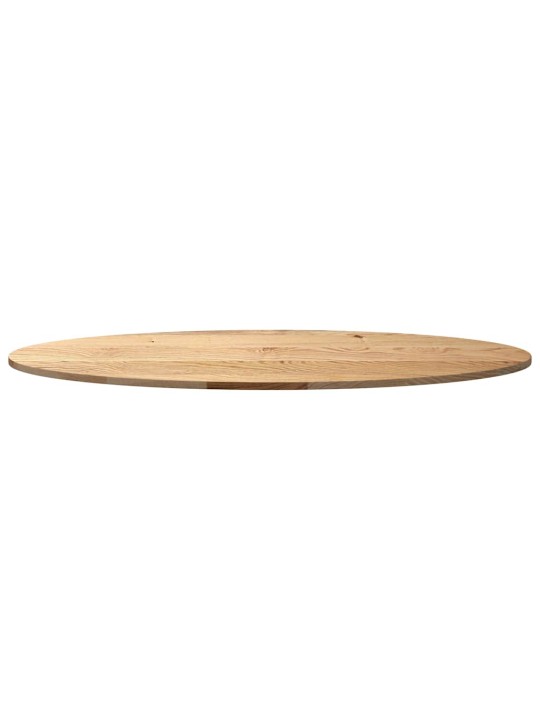 Pöytälevy 140x60x2 cm massiivipuuta tammi soikea