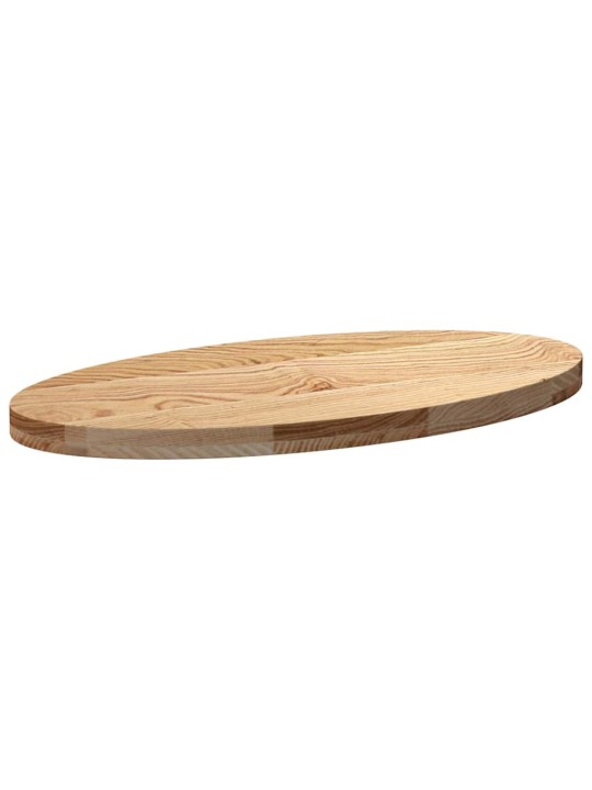Pöytälevy 80x40x4 cm massiivipuuta tammi soikea