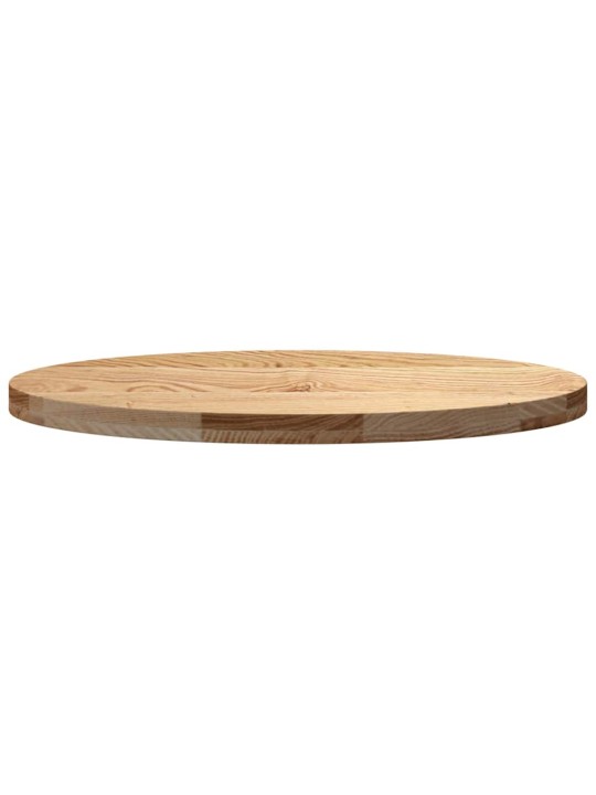 Pöytälevy 80x40x4 cm massiivipuuta tammi soikea