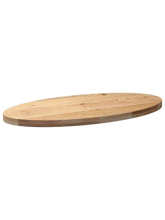 Pöytälevy 100x50x4 cm massiivipuuta tammi soikea