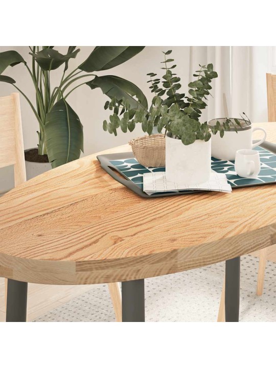 Pöytälevy 120x60x4 cm massiivipuutammea ovaali