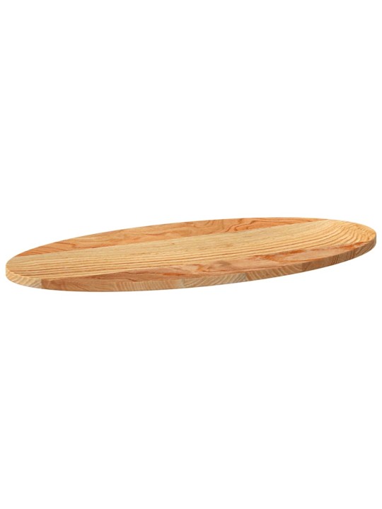 Pöytälevy vaaleanruskea 80x40x2 cm massiivipuu tammi soikea