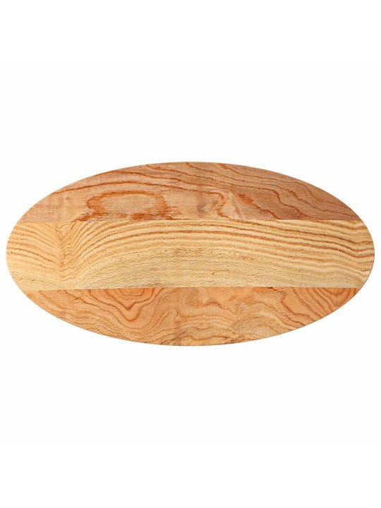 Pöytälevy vaaleanruskea 100x50x2 cm massiivipuu tammi soikea