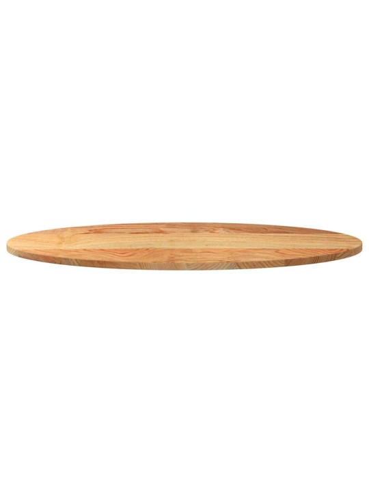 Pöytälevy vaaleanruskea 100x50x2 cm massiivipuu tammi soikea