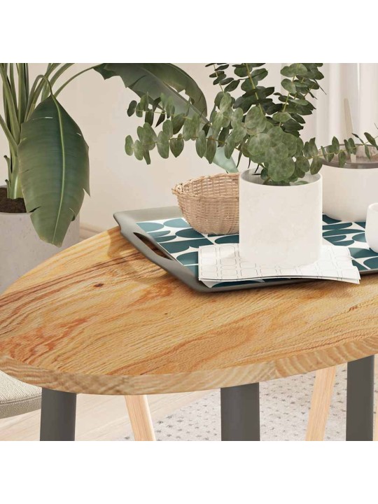 Pöytälevy vaaleanruskea 100x50x2 cm massiivipuu tammi soikea