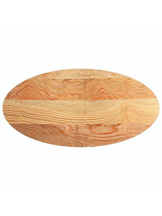 Pöytälevy vaaleanruskea 120x60x2 cm massiivipuu tammi soikea