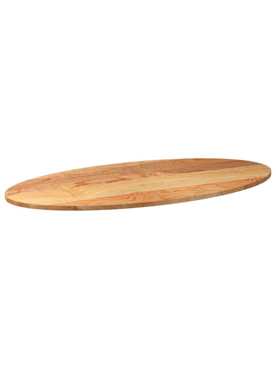 Pöytälevy vaaleanruskea 120x60x2 cm massiivipuu tammi soikea