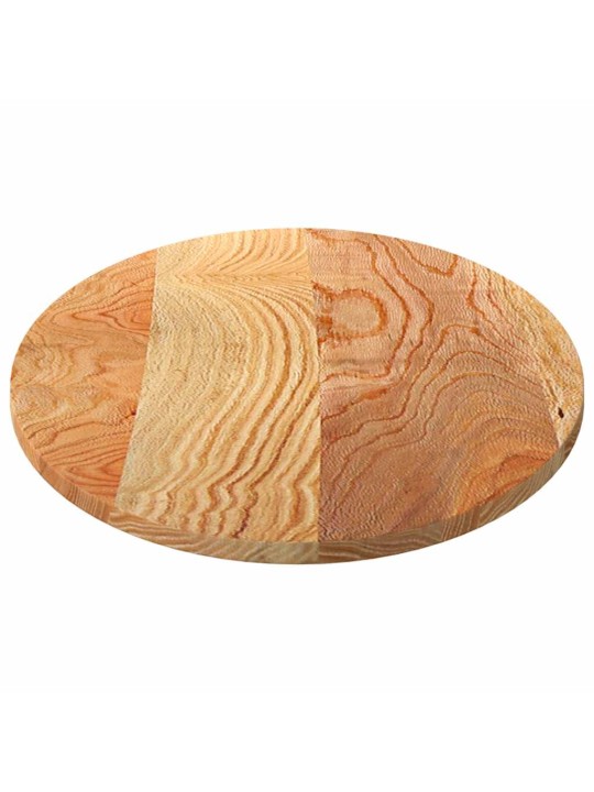 Pöytälevy vaaleanruskea 120x60x2 cm massiivipuu tammi soikea