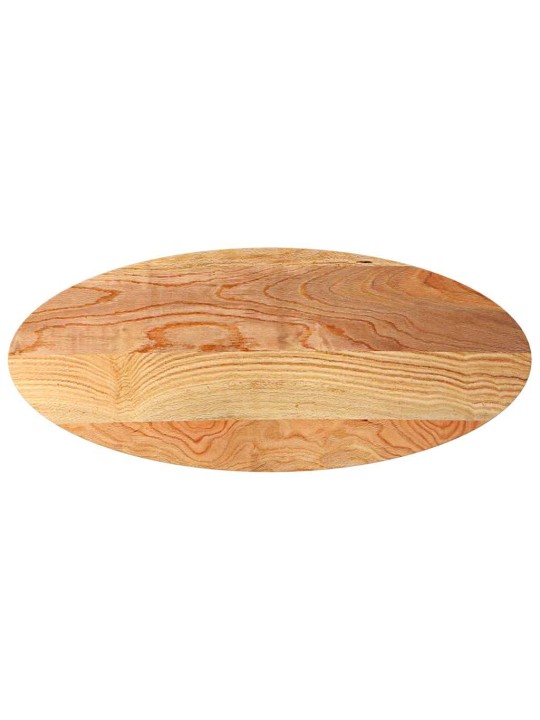 Pöytälevy vaaleanruskea 140x60x2 cm massiivipuu tammi soikea