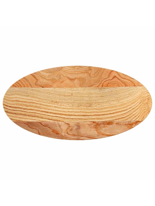 Pöytälevy vaaleanruskea 80x40x4 cm massiivipuu tammi soikea